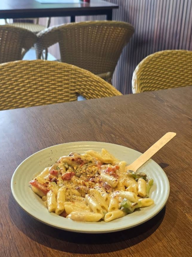 Creamy pasta plate